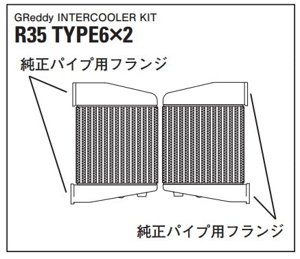 TRUST Greddy Intercooler Kit Front Mount TYPE6 x2 - R35 ##618121215 - Trust Kikaku