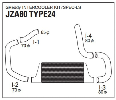 TRUST Greddy Spec-LS Intercooler Kit Front Mount TYPE24F - JZA80 ##618121431 - Trust Kikaku