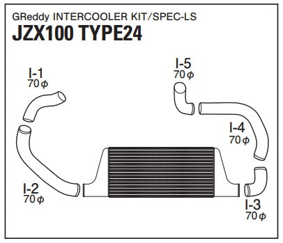 TRUST Greddy Spec-LS Intercooler Kit Front Mount TYPE24F - JZX100 ##618121434 - Trust Kikaku