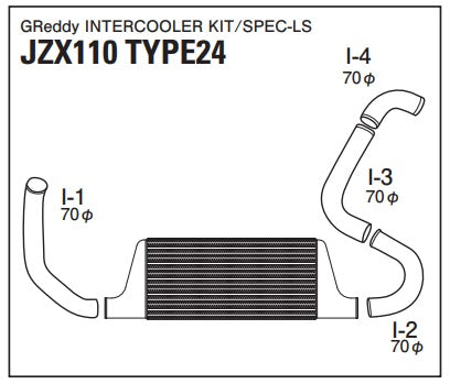 TRUST Greddy Spec-LS Intercooler Kit Front Mount TYPE24F - JZX110 ##618121435 - Trust Kikaku