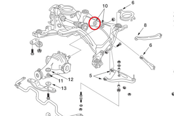 Комплект из 2-х втулок заднего дифференциала NISMO - Silvia S14 S15 Fairlady Z32 Skyline BNR32 BNR34 #660151476S1 