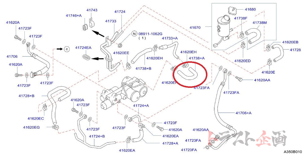 NISMO Heritage Suction Hose - Skyline BNR34 #660222089 NISMO
