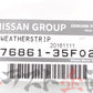 OEM Nissan Upper Window Weatherstrip Body Side - 180SX S13 #663101447S1 - Trust Kikaku