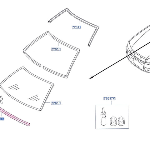 NISSAN Front Windshield Windscreen Front Molding - BNR34 R34 #663101773 NISSAN