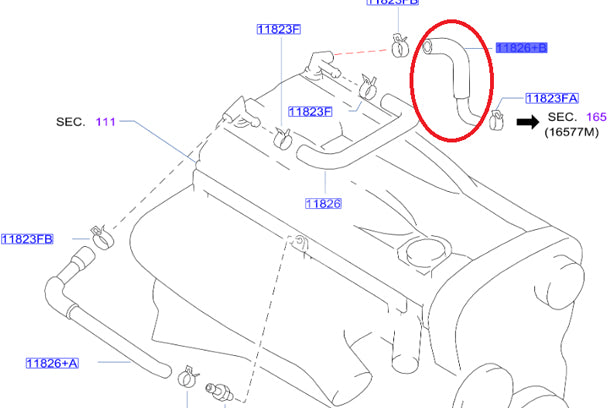 NISSAN Blow-By A Hose - BCNR33 BNR34 ##663121636