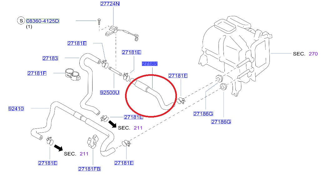 Nissan Heater Hose - BNR32 ##663121692