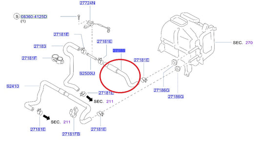 Nissan Heater Hose - BNR32 ##663121692