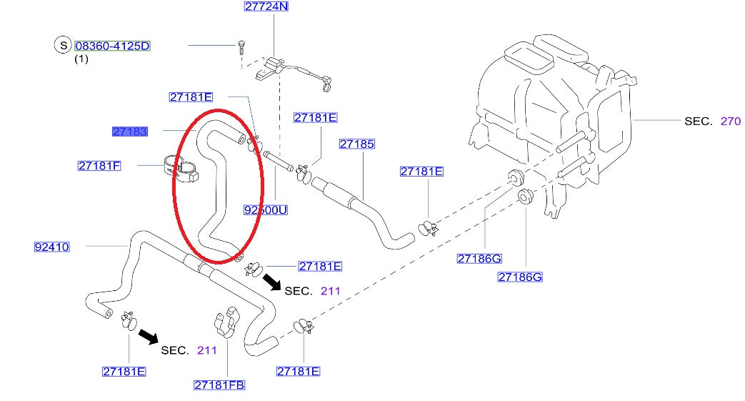 Nissan Heater Hose - BNR32 ##663121693