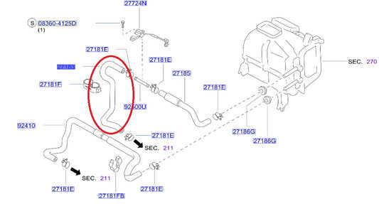 Nissan Heater Hose - BNR32 ##663121693