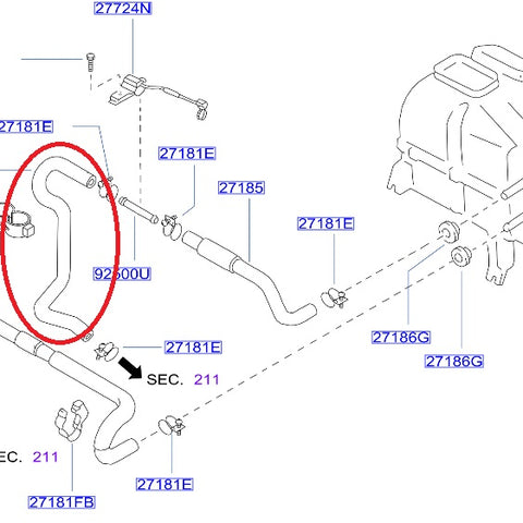 Шланг обогревателя Nissan - BNR32 ##663121693 