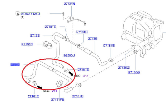 Nissan Heater Hose - BNR32 ##663121694