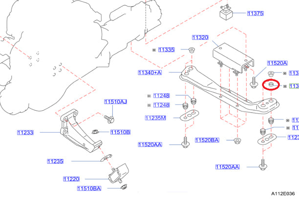 NISSAN Guide Air Engine Mounting - Skyline BNR34 #663151622 