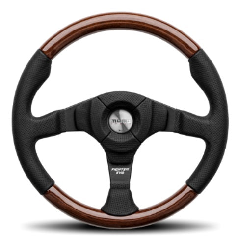 MOMO Steering Wheel FIGHTER EVO LEATHER&WOOD ##872111026