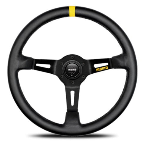 MOMO Steering Wheel MOD.08 Leather/Black Spoke ##872111042 MOMO