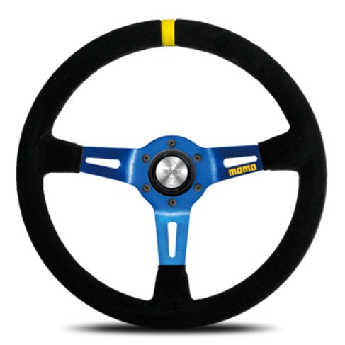MOMO Steering Wheel MOD.08 Suede/Blue Spoke ##872111045