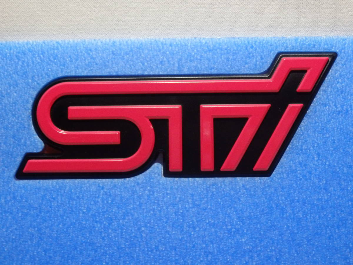 SUBARU WRX STi Rear Trunk Emblem Pink/Black ##456191003
