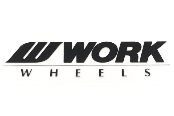 WORK Wheel Spoke Sticker 3.9"x1.2" - Black #979191002