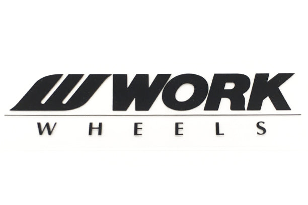 WORK Wheel Spoke Sticker 3.9"x1.2" - Black #979191002 WORK