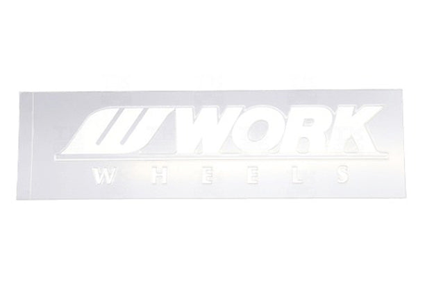 WORK Wheel Spoke Sticker 3.9"x1.2" - White #979191005 WORK