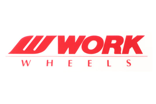 WORK Wheel Spoke Sticker 3.9"x1.2" - Red #979191011