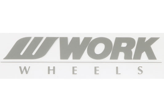 WORK Wheel Spoke Sticker 3.9"x1.2" - Gray #979191017