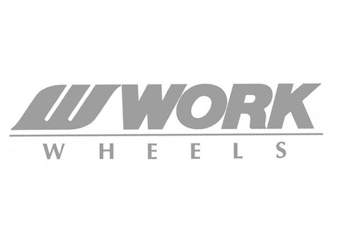 WORK Body Decal Sticker 200mm Silver 7.8