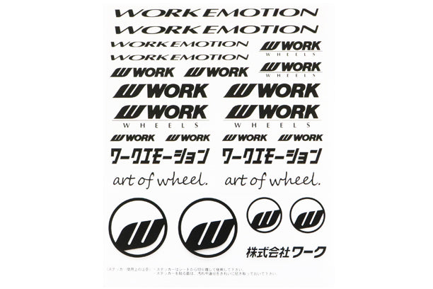 WORK Decal Sticker Black ##979191130