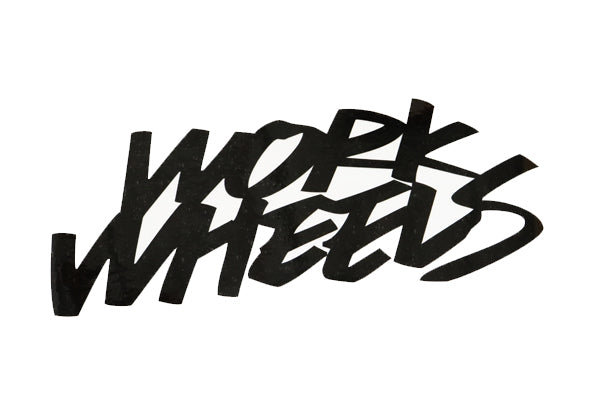 Черная наклейка на колесо WORK 