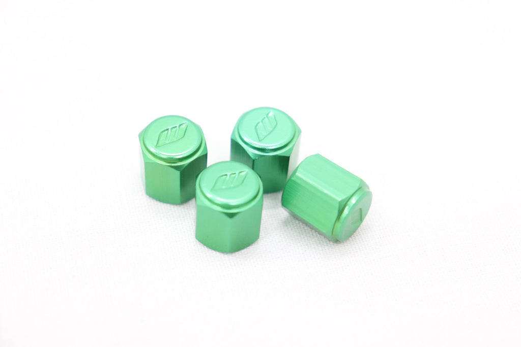 WORK Tire Tyre Wheel Valve Stem Air Cap Cover 4pcs Green #979131060 WORK