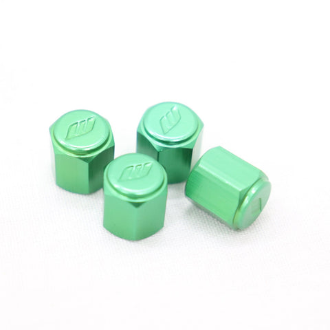 WORK Tire Tyre Wheel Valve Stem Air Cap Cover 4pcs Green #979131060 WORK