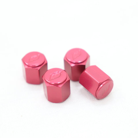 WORK Tire Wheel Valve Stem Air Cap Cover 4pcs Red ##979131057 WORK