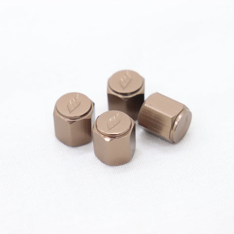 WORK Tire Tyre Wheel Valve Stem Air Cap Cover 4pcs Brown ##979131062 WORK
