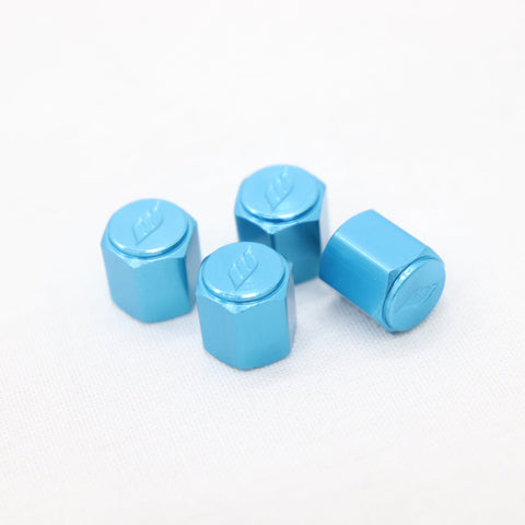 WORK Tire Tyre Wheel Valve Stem Air Cap Cover 4pcs Blue ##979131056 WORK