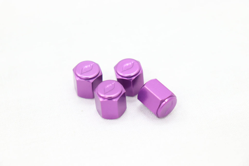 WORK Tire Tyre Wheel Valve Stem Air Cap Cover 4pcs Purple #979131059 WORK