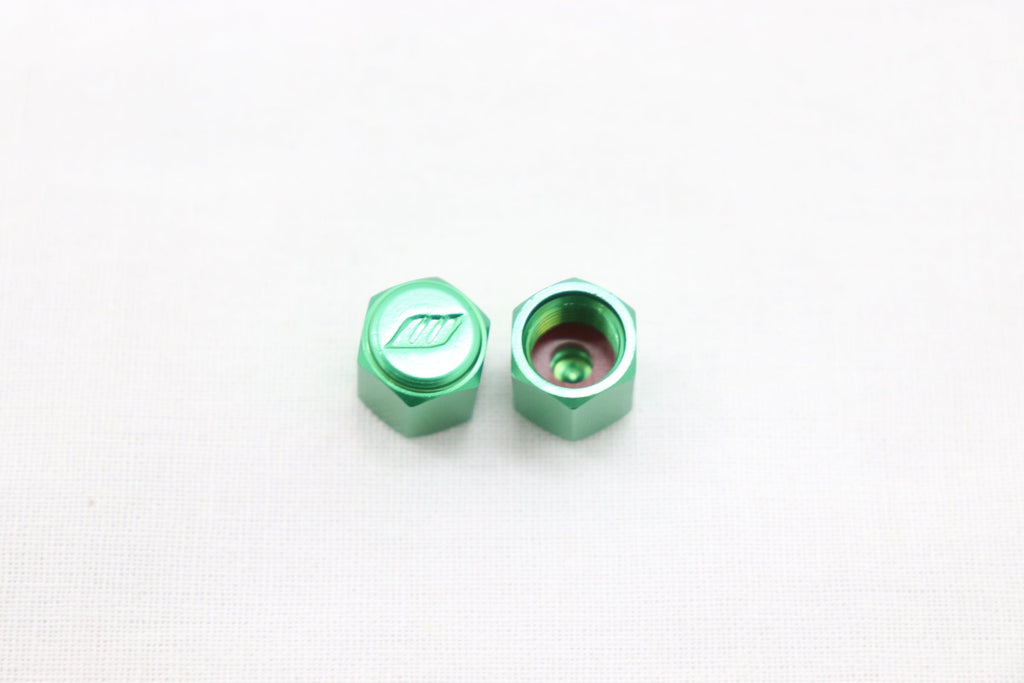 WORK Tire Tyre Wheel Valve Stem Air Cap Cover 4pcs Green #979131060 WORK