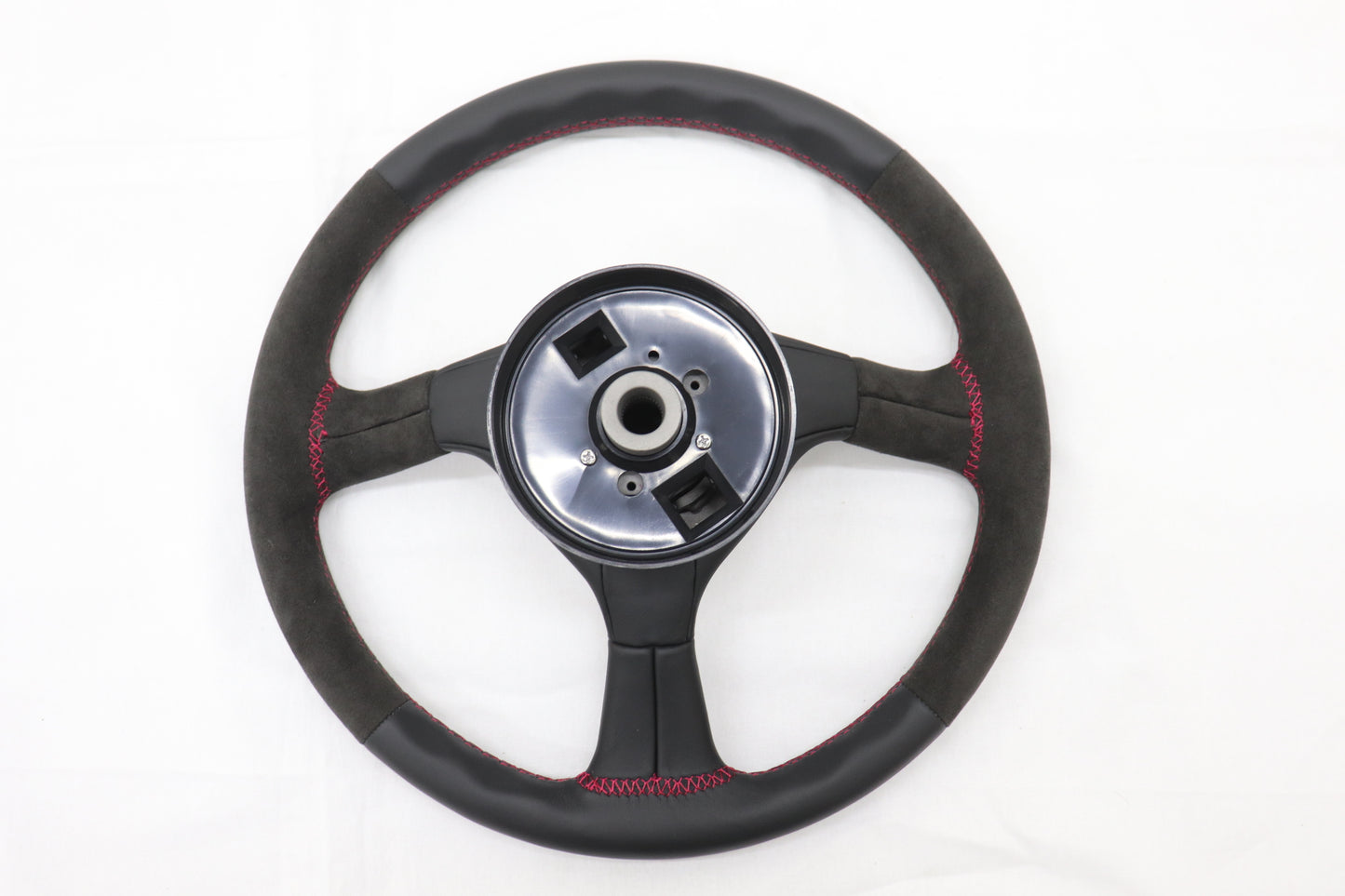 Mine's Leather 355mm Steering Wheel Red Stitch - Skyline BNR32 #875111005